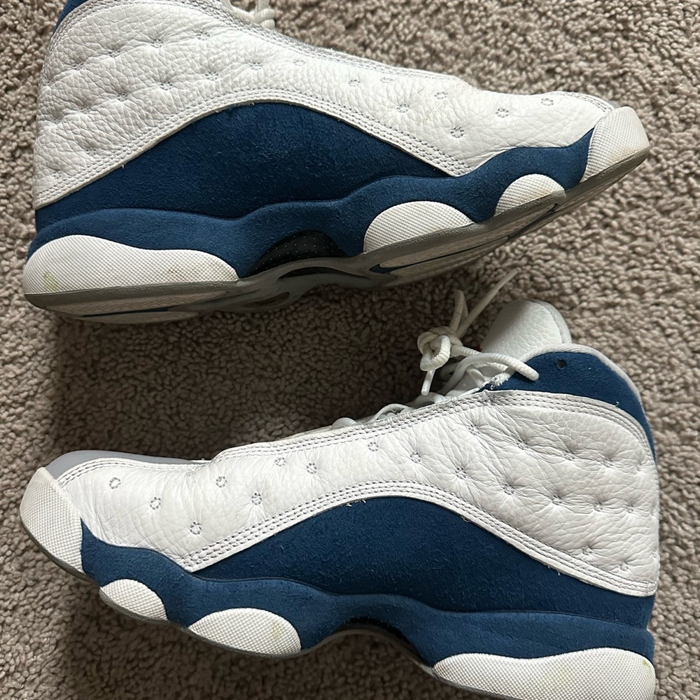 Air Jordan 13 Retro White Navy Suede Sneakers